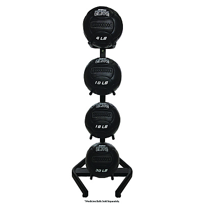 Champion Sports U-Ring Double Medicine Ball Tree, 28" x 28" x 60", Black (CSIDTM1)
