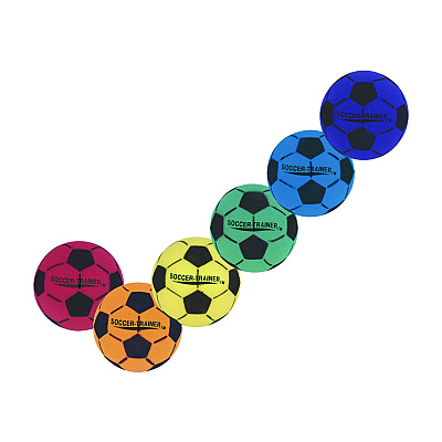 Champion Sports Ultra Foam Soccer Ball Set, Assorted Colors, 6/Set (CSIFSBSET)