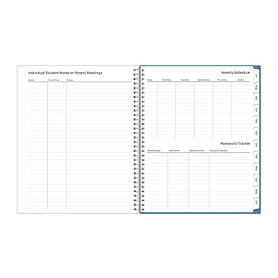 Blue Sky Ditsy Dapple Light CYO Cover Weekly/Monthly Lesson Planner, 9 Classes, 11 x 8.5 Sheets, 12-Month (July to June), 2025 to 2026 (132002)