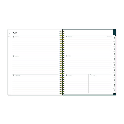 Blue Sky Greta Academic Year Weekly/Monthly Planner, Floral Artwork, 11.5 x 8, Green Cover, 12-Month (July-June): 2025 to 2026 (136479)