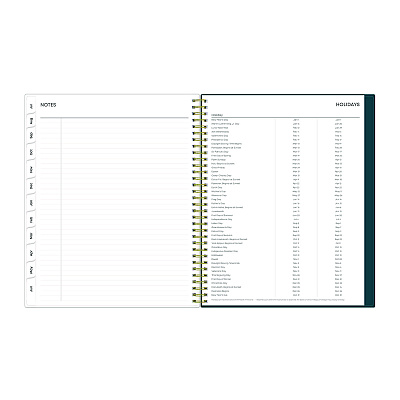 Blue Sky Greta Academic Year Weekly/Monthly Planner, Floral Artwork, 11.5 x 8, Green Cover, 12-Month (July-June): 2025 to 2026 (136479)