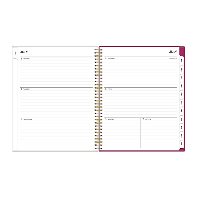 Blue Sky Mahalo Academic Year Create-Your-Own Cover Weekly/Monthly Planner, Floral Artwork, 11 x 8.5, 12-Month (July-June): 2025-2026 (100149)