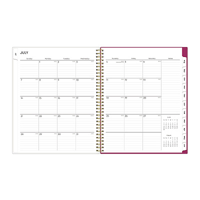 Blue Sky Mahalo Academic Year Create-Your-Own Cover Weekly/Monthly Planner, Floral Artwork, 11 x 8.5, 12-Month (July-June): 2025-2026 (100149)