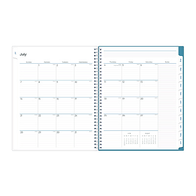 Blue Sky Teacher Dots CYO Cover Weekly/Monthly Lesson Planner, 9 Classes, Multicolor Cover, 11 x 8.5, 12-Month (July-June), 2025-2026 (100330)