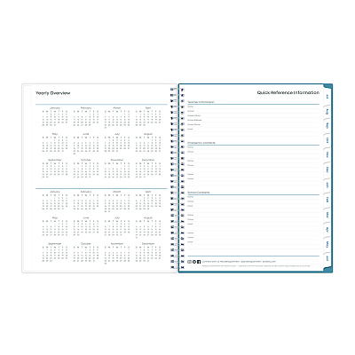 Blue Sky Teacher Dots CYO Cover Weekly/Monthly Lesson Planner, 9 Classes, Multicolor Cover, 11 x 8.5, 12-Month (July-June), 2025-2026 (100330)