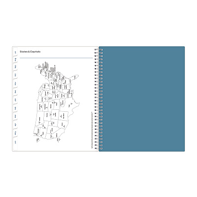 Blue Sky Teacher Dots CYO Cover Weekly/Monthly Lesson Planner, 9 Classes, Multicolor Cover, 11 x 8.5, 12-Month (July-June), 2025-2026 (100330)