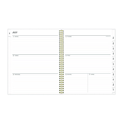 Blue Sky Gemma Academic Year Weekly/Monthly Planner, Geode Artwork, 11 x 8.5, Blue/Purple Cover, 12-Month (July to June): 2025 to 2026 (118177)