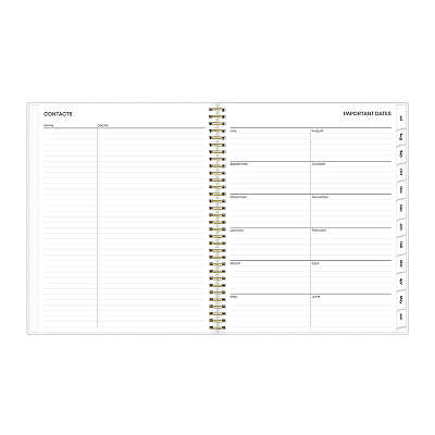 Blue Sky Gemma Academic Year Weekly/Monthly Planner, Geode Artwork, 11 x 8.5, Blue/Purple Cover, 12-Month (July to June): 2025 to 2026 (118177)