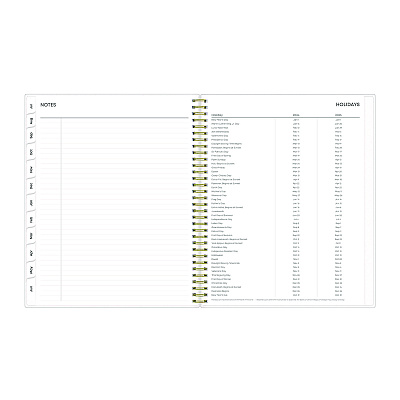 Blue Sky Gemma Academic Year Weekly/Monthly Planner, Geode Artwork, 11 x 8.5, Blue/Purple Cover, 12-Month (July to June): 2025 to 2026 (118177)