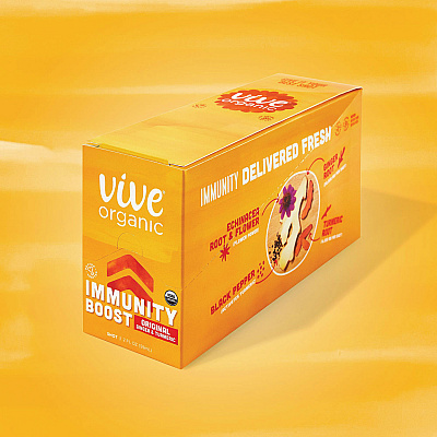 Vive Organic Immunity Boost, Ginger, 2 oz Bottle,12/Carton (GRR34800001)
