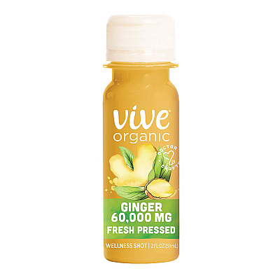 Vive Organic Pure Boost, Ginger, 2 oz Bottle, 12/Carton (GRR34800004)