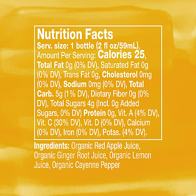 Vive Organic Pure Boost, Ginger, 2 oz Bottle, 12/Carton (GRR34800004)