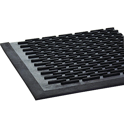 Crown-Tred Indoor/Outdoor Scraper Mat, Rubber, 35.5 x 59.5, Black (CWNTD0035BK)