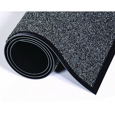 Crown Cross-Over Indoor/Outdoor Wiper/Scraper Mat, Olefin/Poly, 48 x 72, Gray (CWNCS0046GY)
