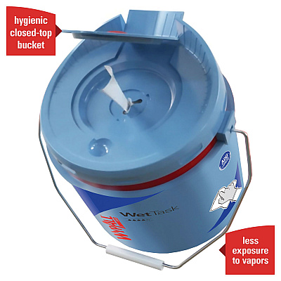 WypAll WetTask Customizable Wet Wiping System, 3.5 gal, Blue, 2/Carton (KCC09361)