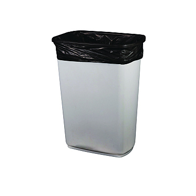 Heritage Linear Low-Density Can Liners, 30 gal, 0.9 mil, 26" x 42", Black, Flat Pack, 200/Carton (HERD5242TK)