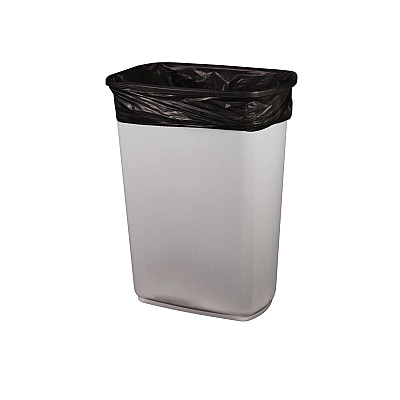 Heritage High-Density Waste Can Liners, 16 gal, 8 mic, 24" x 33", Black, 50 Bags/Roll, 20 Rolls/Carton (HERZ4833LKR01)