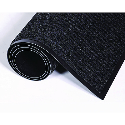 Crown Needle-Rib Wiper/Scraper Mat, Polypropylene, 36 x 48, Charcoal (CWNNR0034CH)