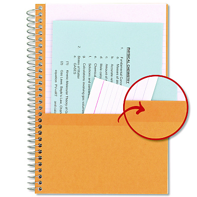 Five Star Wirebound Notebook, 5-Subject, Medium/College Rule, Assorted Cover Color, (150) 9.5 x 6.63 Sheets, 6/Pack (MEA840030A)