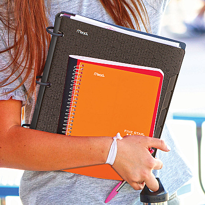 Five Star Wirebound Notebook, 5-Subject, Medium/College Rule, Assorted Cover Color, (150) 9.5 x 6.63 Sheets, 6/Pack (MEA840030A)