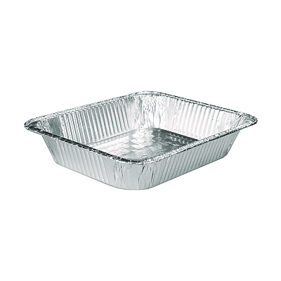 HFA Aluminum Steam Table Pans, Half-Size Deep, 2.56" Deep, 10.38 x 12.75, 100/Carton (HFA32135)