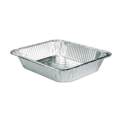 HFA Aluminum Steam Table Pans, Half-Size Deep, 2.56" Deep, 10.38 x 12.75, 100/Carton (HFA32135)