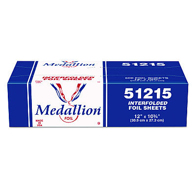 HFA Medallion Interfolded Foil Sheets, 12 x 10.75, 500 Sheets/Box, 6 Boxes/Carton (HFA51215)