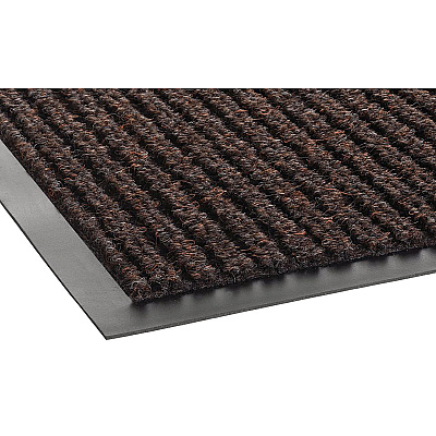 Crown Needle Rib Wipe and Scrape Mat, Polypropylene, 36 x 120, Brown (CWNNR0310BR)