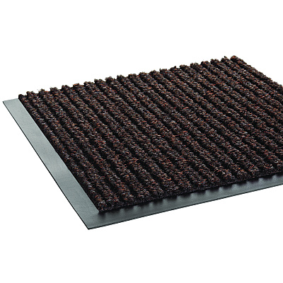 Crown Needle Rib Wipe and Scrape Mat, Polypropylene, 36 x 120, Brown (CWNNR0310BR)