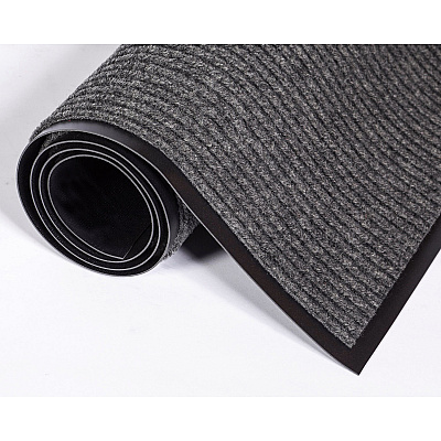 Crown Needle Rib Wipe and Scrape Mat, Polypropylene, 36 x 120, Gray (CWNNR0310GY)