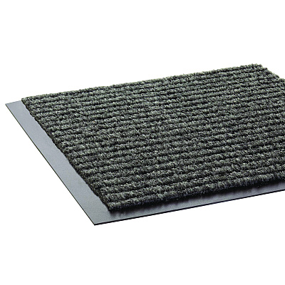 Crown Needle Rib Wipe and Scrape Mat, Polypropylene, 36 x 120, Gray (CWNNR0310GY)
