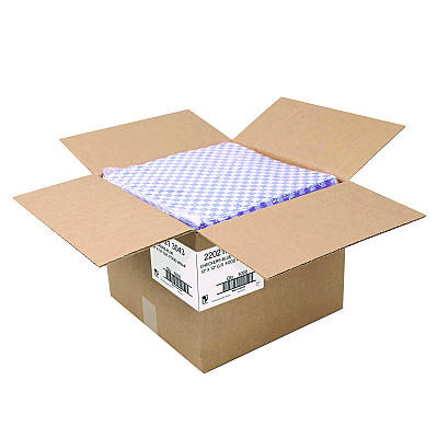 Paterson Grease-Resistant Food Wrap, 12" x 12", Blue Check, 5,000/Carton (PDHWG01014)