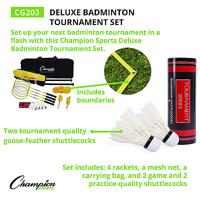 Champion Sports Deluxe Badminton Tournament Set, 28" x 11" (CSICG203)