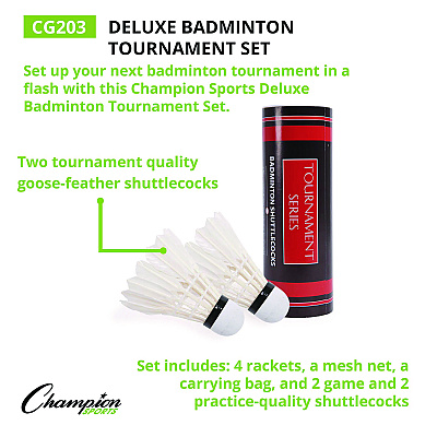 Champion Sports Deluxe Badminton Tournament Set, 28" x 11" (CSICG203)