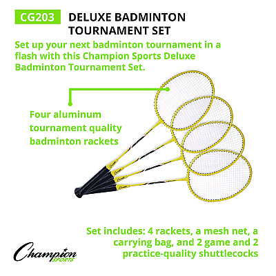 Champion Sports Deluxe Badminton Tournament Set, 28" x 11" (CSICG203)