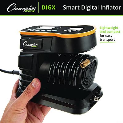 Champion Sports Digital Electronic Inflator, 0.78 cu ft/min, 30 psi, 70" Cord (CSIDIGX)