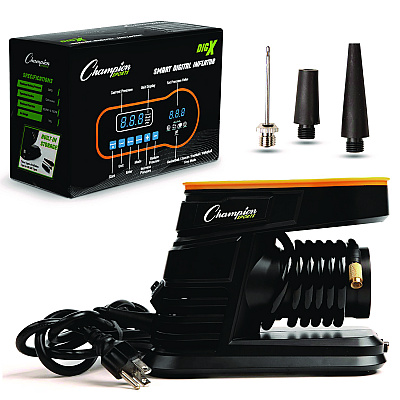 Champion Sports Digital Electronic Inflator, 0.78 cu ft/min, 30 psi, 70" Cord (CSIDIGX)