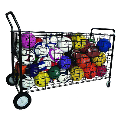 Champion Sports Double-Sided Lockable Ball Locker, Metal, 176 lb Capacity, 24 x 59 x 37, Black (CSIDSLX)