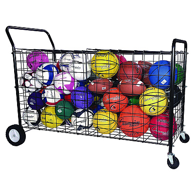 Champion Sports Double-Sided Lockable Ball Locker, Metal, 176 lb Capacity, 24 x 59 x 37, Black (CSIDSLX)