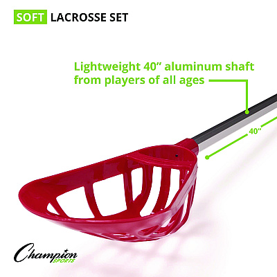 Champion Sports Soft Lacrosse Set, 6 Balls/12 Sticks (CSILAXSR)