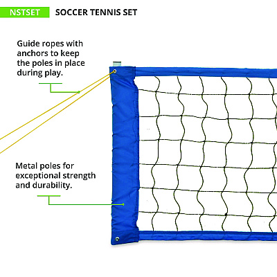 Champion Sports Soccer Tennis Net, 28" x 10 ft (CSINSTSET)
