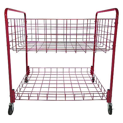 Champion Sports Back Ease Storage Cart, Metal, 176 lb Capacity, 30 x 43 x 45, Red (CSIOCLX)