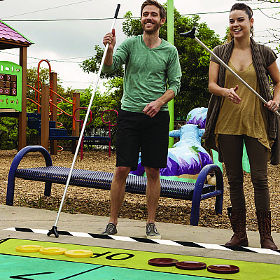 Champion Sports Shuffleboard Set, 4 Cues, 8 Pucks (CSISBA10)