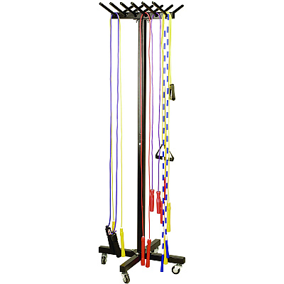 Champion Sports Portable Jump Rope Metal Rack, 23" x 23" x 65", Black (CSIJRS12M)
