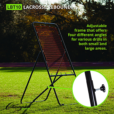Champion Sports Lacrosse Ball Rebounder, 80" x 3 ft, 1.25" dia Frame (CSILBT10)