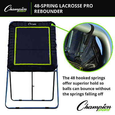 Champion Sports Deluxe Lacrosse Ball Rebounder, 6 ft  x 3 ft, 1.5" dia Frame (CSILBT43)