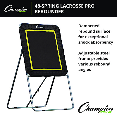 Champion Sports Deluxe Lacrosse Ball Rebounder, 6 ft  x 3 ft, 1.5" dia Frame (CSILBT43)