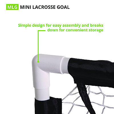 Champion Sports Mini Lacrosse Goal, 3 ft  x 3 ft, 1.5" dia Frame (CSIMLG)