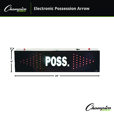 Champion Sports Electronic Possession Arrow, 21" x 3" x 6", Black Face, Red Graphics (CSIPARROW)