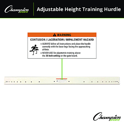 Champion Sports Adjustable Training Hurdle, 41" x 14", 1" Tube dia (CSIPH)